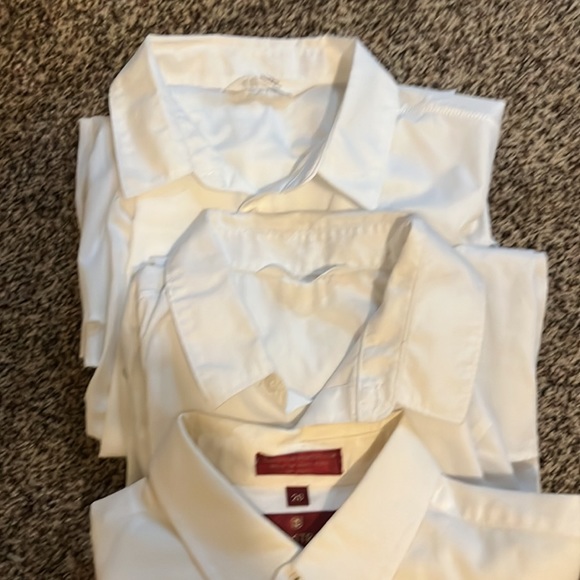 Boys size 20 3 white shirts, men S Short sleeve, 2 navy long sleeve sweaters, - Picture 3 of 9